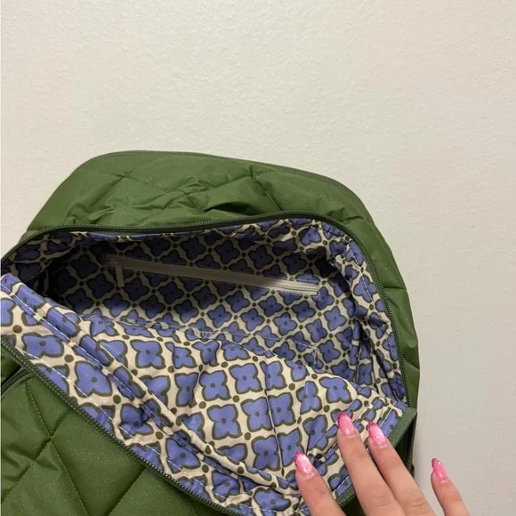 Vera Bradley Quilted Olive Backpack Set - Picture 3 of 3
